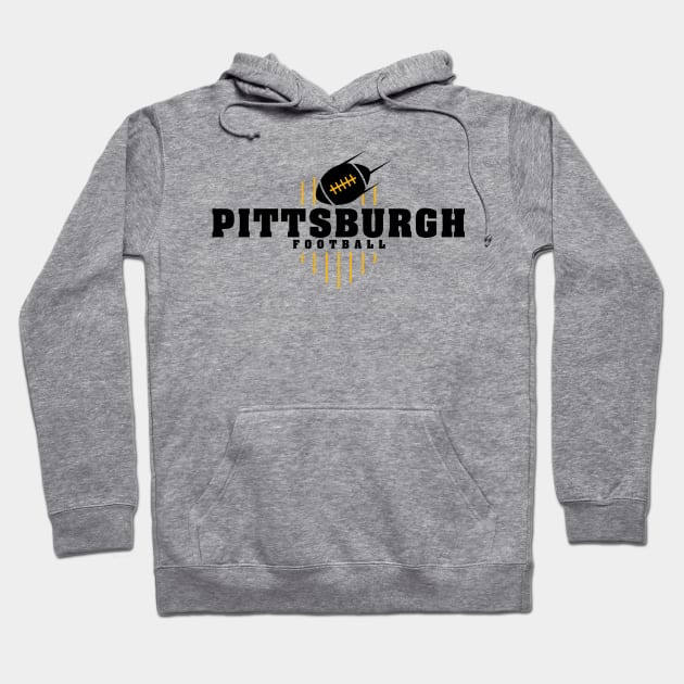 Pittsburgh Football Team Color Hoodie by Toogoo